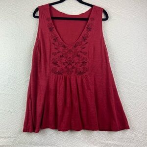 Torrid Red Embroidered Tank Top. New with tags. Women’s size 18/20 2x